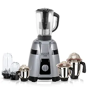 MasterClass Sanyo Masterclasssanyo Silver Color 1000Watts Mixer Juicer Grinder with 6 Jar (2 Bullet Jar, 1 Juicer Jar with Filter, 1 Large Jar, 1 Medium Jar and 1 Chutney Jar) MAN20-MCS-876