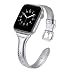 Produktbild Dolank kompatibel mit Apple Watch Armband 38mm 40mm 42mm 44mm, Chic&Retro Leder Armbänder Sport Ersatz Uhrenarmband mit Edelstahl Schnalle für iWatch, Nike+, Series 4 3 2 1, Edition Silber 42mm/44mm