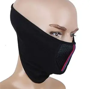 Delhi Traderss Pollution Black Half Face Mask For Biking/Walk/Cycle/Traffic For For-Hero Ignitor (Black)
