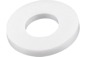sourcing map 10er Pack PTFE Flachdichtung 18mm ä.D. 8mm i.D. 2mm dick Flanschdichtung weiß