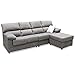 Mueble Sofa ChaiseLongue, Subida Domicilio, Cuatro plazas, Color Gris, cheslong Anti Manchas...