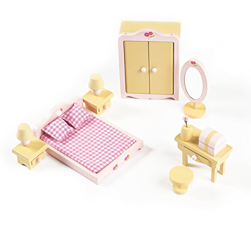 Complete Pack of 6 Sweetbee Wooden Dolls House Furniture Sets - Bargain Bundle! 6 beautiful room sets for children's dolls houses