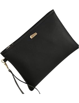 Frauen Tasche, brezeh Fashion Clutch Leder Tasche Clutch Buchse Kupplungen Handtasche Einheitsgröße schwarz