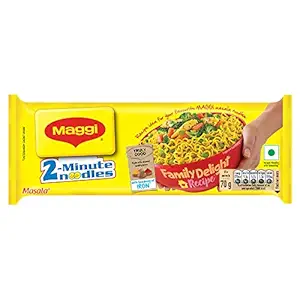 Maggi 2-Minute Instant Noodles, Masala, MSG Free, 280 Gram Pouch