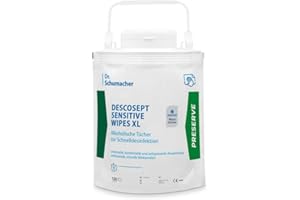 Dr. Schumacher Descosept Sensitive Wipes XL - Disposable Cloth Dispenser (120 Wipes)