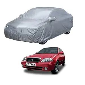 AutoRetail Car Body Cover for Maruti Suzuki Esteem (2019) (Mirror Pocket) (Silver Matty)