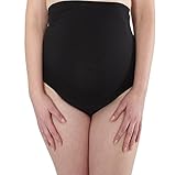 Umstandsslip-Schwangerschaftsslip-Überbauchslip für Damen, im Einzelpack-Doppelpack-Set, aus Baumwolle-Modal, in Schwarz und Beige von HERZMUTTER (5100) - 3