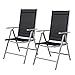 Produktbild Grand Patio 2-er Set Stuhl, 7-Fach verstellbar Klappsessel, Gartenstuhl, Hochlehner für Terrasse Multipositionssessel, Balkon Möbel, anthrazit, Schwarz