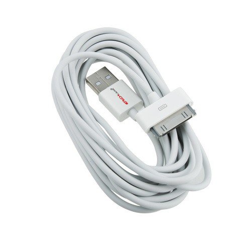 TECHGEAR   EXTRA LONG 3 M  tres C  ble USB Chargeur Transfert de Donn  es pour Apple iPad  iPad 2   iPad 3  BLANC 