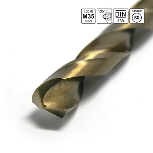 S&R Metallbohrer Set 1,0 – 10 mm , 19 Stk, DIN 338, HSS COBALT, Kobaltlegiert, C-Schliff nach DIN 1412 135°, geschliffen, Metallbox. Profi-Qualität - 4