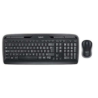 Logitech MK330 Combo Clavier et souris sans fil - USB - batterie longue durée - compatible avec Windows et Chrome OS - disposition des touches QWERTY UK - Noir