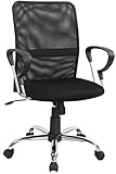 Montaje simple SixBros. Sillón de Oficina Silla de Oficina Silla giratoria Negra - H-8078F-2/1322