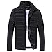Produktbild Elecenty Herren Wintermantel Steppjacke Kapuzenjacke Sweatjacke Übergangsjacke Outdoorjacke Winterjacke Männer Warm Mantel Winterjacke Mit Kapuze Pullover Sweatshirts Outwear (M, Schwarz)