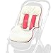 Reversible Pushchair Liner / pram INSERT & matching strap harness covers Universa setl (pink/ cream)