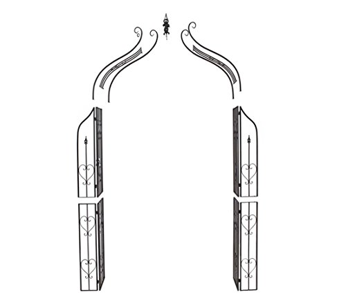 Dehner Rosenbogen Heart, ca. 248 x 156 x 38 cm, Metall, schwarz - 2