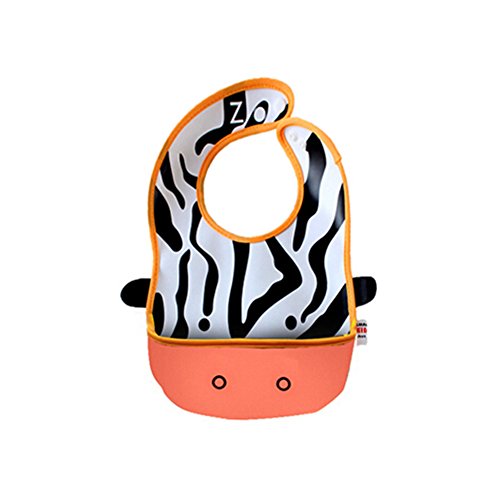 Waterproof&Leakproof Baby Bibs, Unisex, zebra