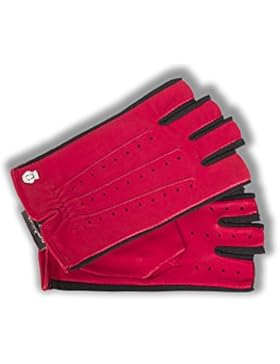 Wunderschöner Halbfingerhandschuh von Roeckl Haarschaf-Nappaleder rot
