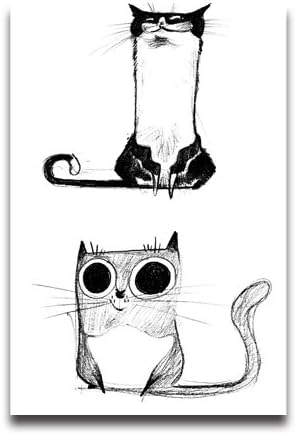 Funny Cartoon Tattoo Drawings Dorm Room Wall Paper 20x30 inch Animal Wall Paper