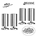 Produktbild 7.1" / 18cm Metall Möbelfüße, La Vane 4er Set Edelstahl Tischbeine Schrankfüße mit Gummimatte für Schrank Sofa Küche Regal
