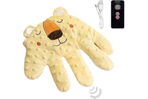 LIFECOSM Baby Startle Prevention Hand Glove,Baby Sleeping Palm,Baby Soothing Palm,Baby Soothing Hand Pillow,Baby Sleeping Aid Palm,Cute Cartoon Face Design,Red Bean Filling.