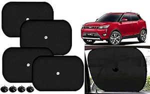 Auto Kite 60 GSM Car Side Window Black Chipkoo Sunshade Curtains 4pcs for - XUV 300 2019