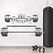 Produktbild Ajcwhml Sportverein Maßgeschneiderte Applique Barbell Wandtattoo Gym Studio Wandaufkleber Gym Poster Wandbild 101 cm x 56 cm