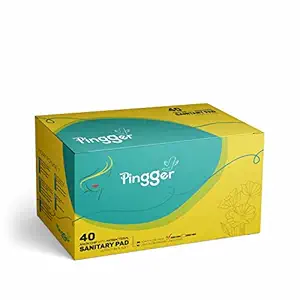 Pingger Ultra Soft Sanitary Pads with Anion Chip For Women, 320 mm Heavy Flow Pads + Panty Liners (Pack of 40 )