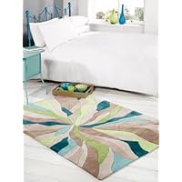 Rugs With Flair Infinite Splinter Teal/Verde Funky Alfombra 120 x 170