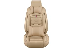 Maipula Car Seat Covers For Mercedes Benz GL GlE GLA GLC GLK Luxury 5-Seat Full Set PU Leather Vehicle Cover,(Color:Beige)
