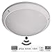 Produktbild Deckenleuchte LED mit Bewegungsmelder Coolwhite (6000K) 18W 1800Lm Wasserdicht (IP54) Runde Unterputzmontage für Bad Badezimmer Küche Schlafzimmer Flur Flur Balkon(18W Kaltweiß, Motion sensor)