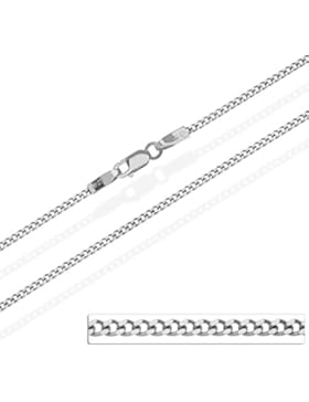 Goldkette Massiv Gold 585 Panzerkette Weißgold Halskette Herren Damen 1,7mm 40 - 60cm
