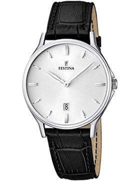 Festina Herren-Armbanduhr XL Analog Quarz Leder F16745/2