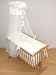 10 Piece Nursery Crib Bedding Sets 90x40cm Fits Rocking / Swinging Cradle (Bear Moon White)