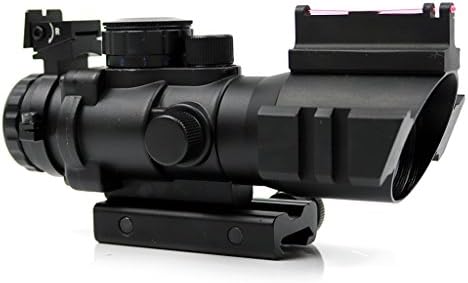 Funtalker Optics 4x32 Red/Green/Blue Triple Illuminated Rapid Range Reticle Scope With Top Fiber Optic Sight