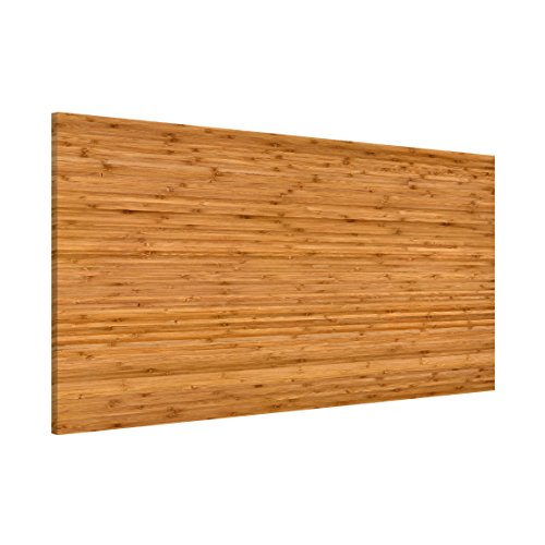 Magnettafel Bambus Memoboard Design Quer Metall Magnet Pinnwand Motiv Wand Stahl Küche Büro, Größe HxB: 37cm x 78cm