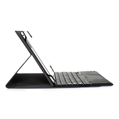 CoastaCloud Bluetooth Tastatur mit Touchpad Deutsch Layout QWERTZ + PU-Leder Schutz Hülle mit Standfunktion für 10 Zoll Tablet (9,6/ 9,7/ 10,1 Bildschirm) Lila - 9