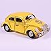 Produktbild UniqueGift Retro Gelb Hippie Käfer Auto Miniatur – Cute VW Bug – Deko Collectible – Hippie-Style Auto Deco – Gelb Modell Auto – Metall Bug Auto Ornament