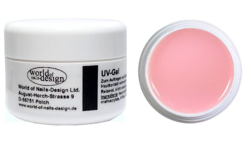 World of Nails-Design, BasicLine, Gel UV per la ricostruzione delle unghie, Rosa opaco, 30 ml