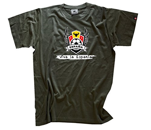 EM Football Collection 2016 fussball – Spanien Espania T-Shirt Olive S