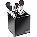 Beautify 3pc Acrylic Cosmetic Organiser Stand Set for Makeup, Accessories & Toiletries - Black
