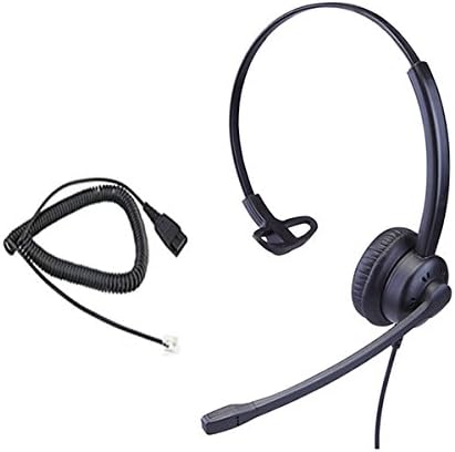 Ezlight monaural professional phone headset + RJ9 QD cable (Siemens, Gigaset, Samsung, Fanvil, Alcat