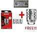 Produktbild [100% AUTHENTISCH [3 + 1 angeboten DansLesVapes] 4er Pack Verdampferköpfe SMOK TFV12 Prince Mesh 0.15 ohm oder X6/MESH/STRIP/M4/Q4/T10/RBA
