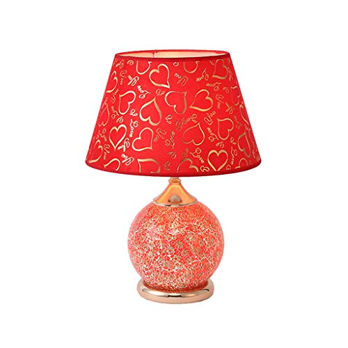 Preisvergleich Produktbild Leuchtmittel QY Schreibtischlampen - Einfache Moderne Tischlampe Hochzeit Ehe Hochzeit Zimmer chinesischen Schlafzimmer Nachttischlampen kreative Mode dekorative Lampen Nachttischlampen
