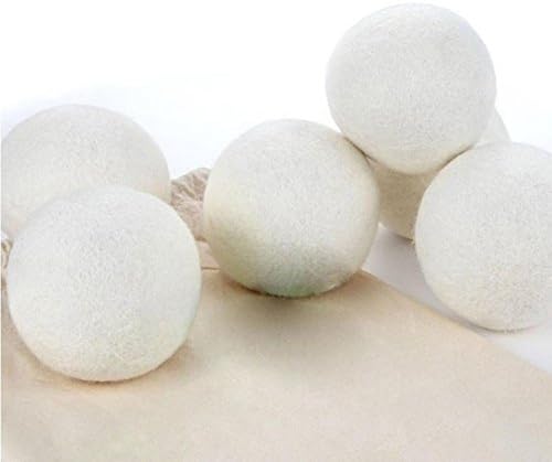 Kxnet Premium Wool Dryer Balls [6-Pack], Organic New Zealand Wool Reusable Tumble Dryer Ball,Natural Fabric Softener &amp; Anti-Static (2.75inch)