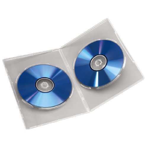 Hama DVD-Doppelhülle Super Slim 5er-Pack (auch passend für CDs und Blu-rays) ultra schmal, mit Folie zum Einstecken des Covers, transparent - 2