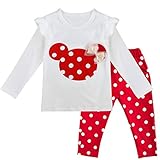 Camiseta de manga larga emparejado con un par de pantalones para bébes o niñas