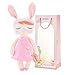 Produktbild Metoo Stoffpuppe - Puppe Weich Mit Rosa Kleid Cuddly Bunny Grils Spielzeug Geschenk 12’’