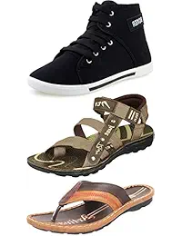 Ethics Perfect Combo Pack of 3 Casual Footwear for Men's