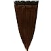 s-noilite® 18"-22" One Piece 100% Remy Human Hair Clip in Extensions Silky Straight (18"-50g, #4)