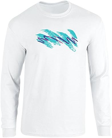 Pop Threads Jazzy 90s Cup Pattern White L Long Sleeve T-Shirt